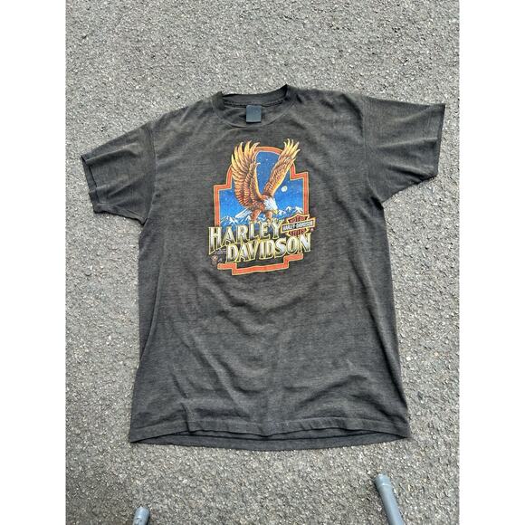 Rare Thin Harley-Davidson 1987 Vtg 3D Emblem OKINAWA CITY Japan Honda Land XL